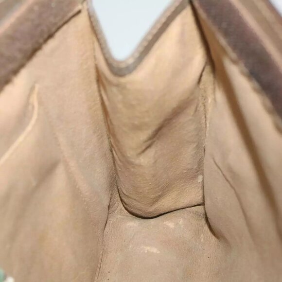 GUCCI GG Supreme Web Sherry Line Clutch Bag Beige Red 89 01 033 Auth th4233 - Picture 12 of 16